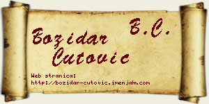 Božidar Čutović vizit kartica